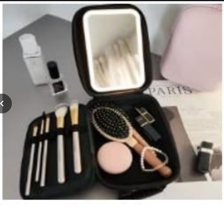 estuche de maquillaje con espejo pequño